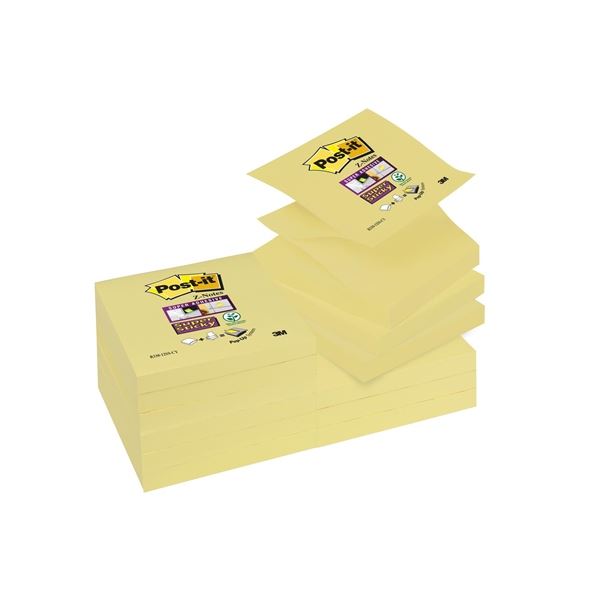 Z-Flanken Post-it Super Sticky,76x76 mm,gelb,12 Stück