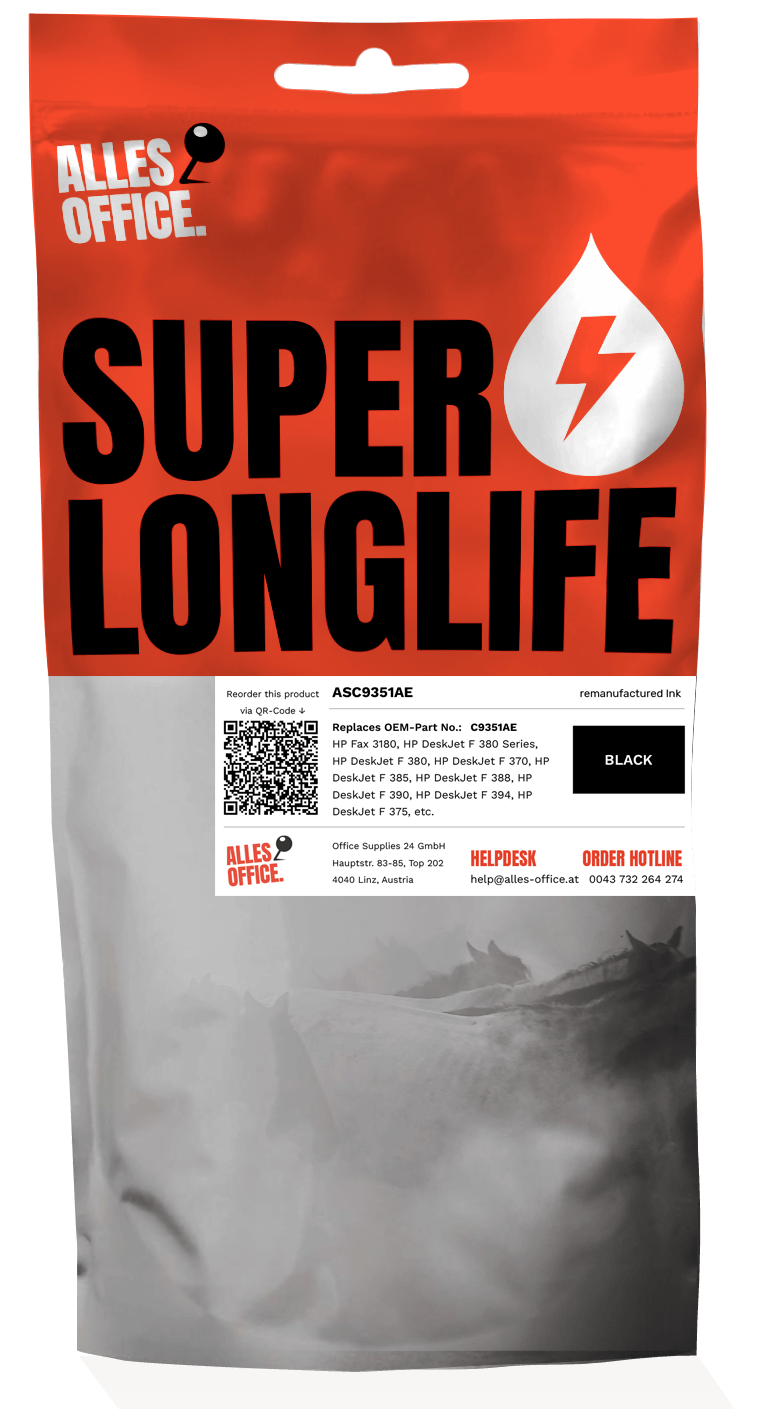 Superlonglife HP C9351AE / 21 Tinte schwarz