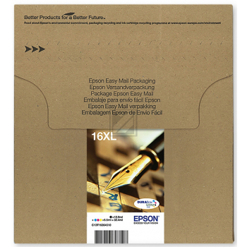 Epson Tintenpatrone (EasyMail) gelb, magenta, schwarz, cyan HC (C13T16364511, T1636)