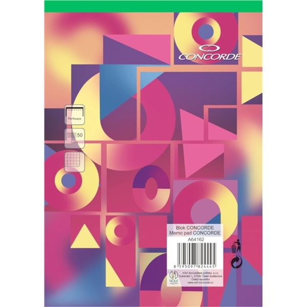 Notizblock CONCORDE A4 quadratisch, 50 Blatt