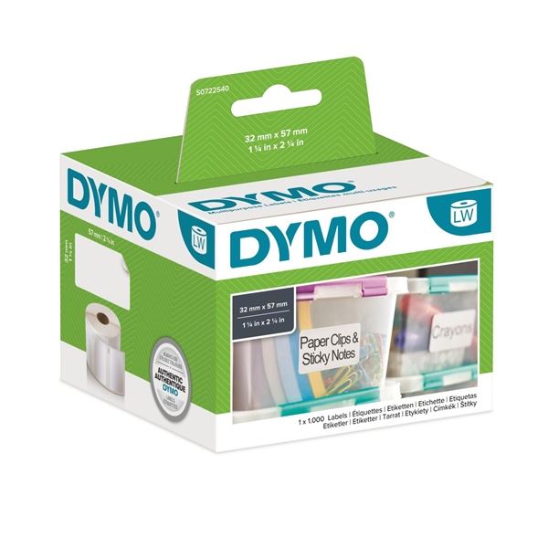 Thermoetikette 1000ST weiß DYMO S0722540 11354