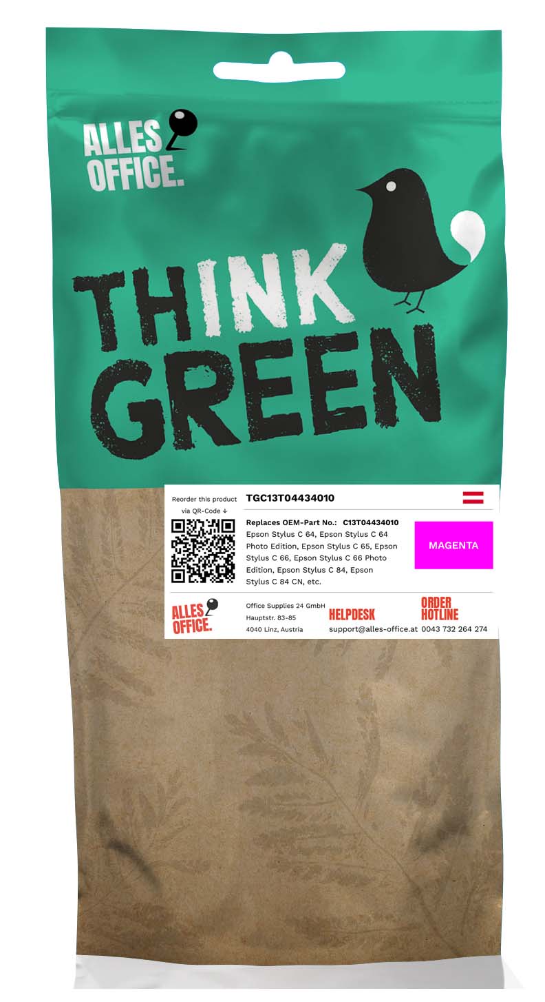 ThinkGreen Epson C13T04434010 / T0443 Tinte magenta