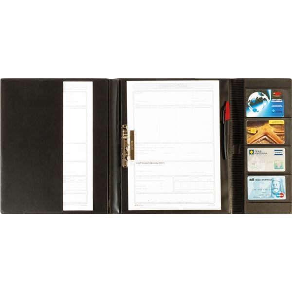 Verschließbarer Schreibblock A4, schwarz