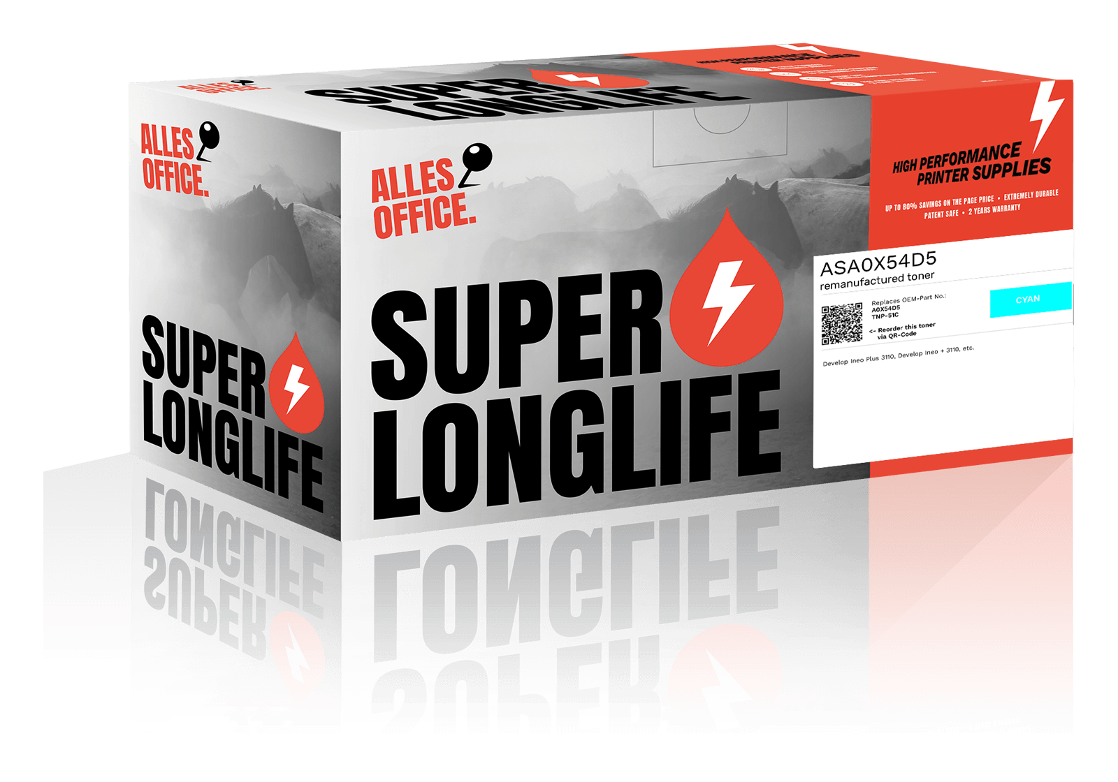 Superlonglife Develop A0X54D5 / TNP-51C Toner cyan
