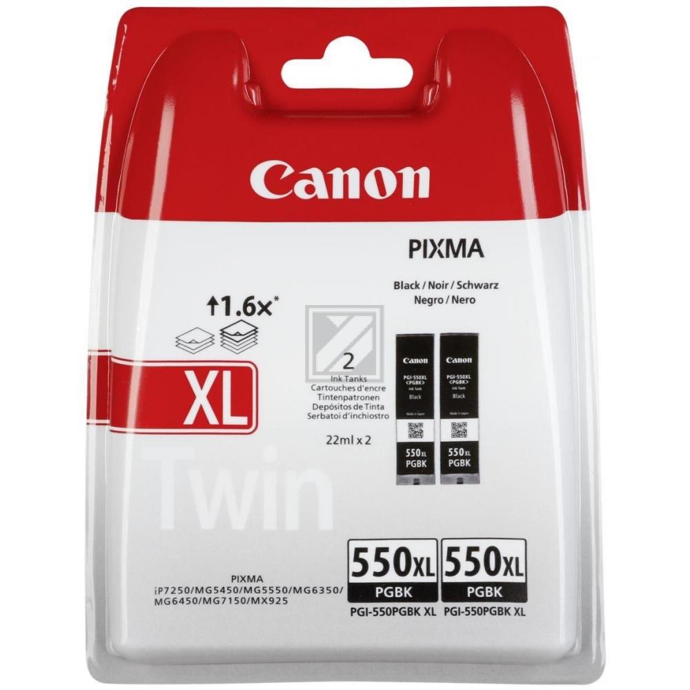 Canon Tintenpatrone 2 x pigment schwarz (6431B005, PGI-550PGBKXL)