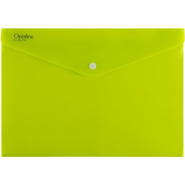 Klapptasche mit Knopf - A5, lindgrün