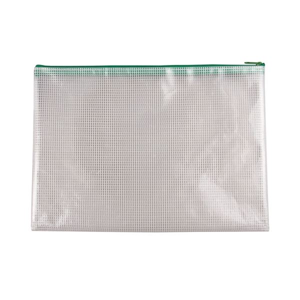 Umschlag mit Reißverschluss Q-Connect A4, grün