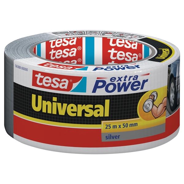 Tesa Extra Power Klebeband, silber