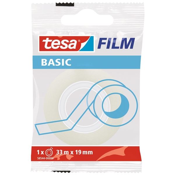 Tesa® BASIC Klebeband, 19 mmx33 m, transparent