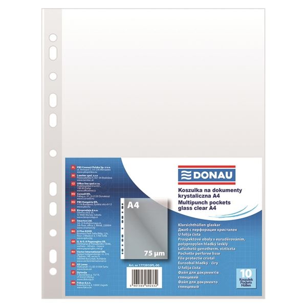 Euro-Briefumschläge U Donau - A4, glänzend, 75 mic, 10 Stück