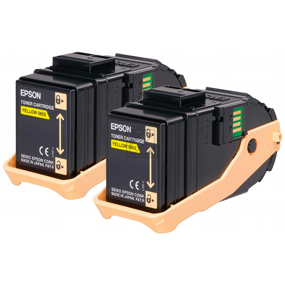 Epson Toner-Kit 2 x gelb (C13S050606, 606)