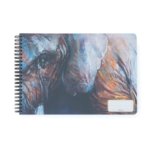 Skizzenbuch A3 - 50 Blatt, 190 g/m2, Elefanten-Druck