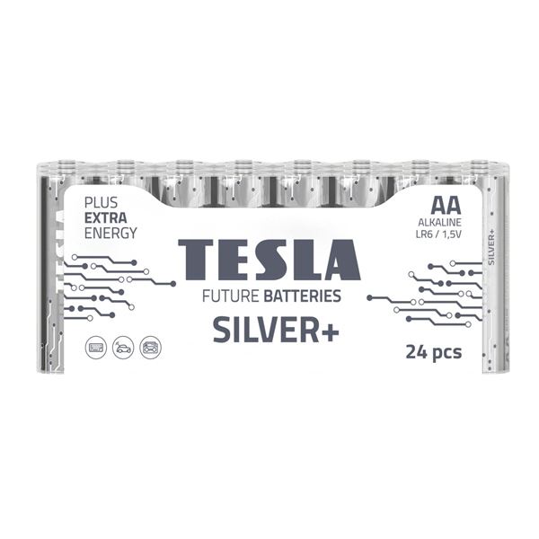 Alkalibatterien Tesla SILVER+ LR6, Typ AA, 24 Stück