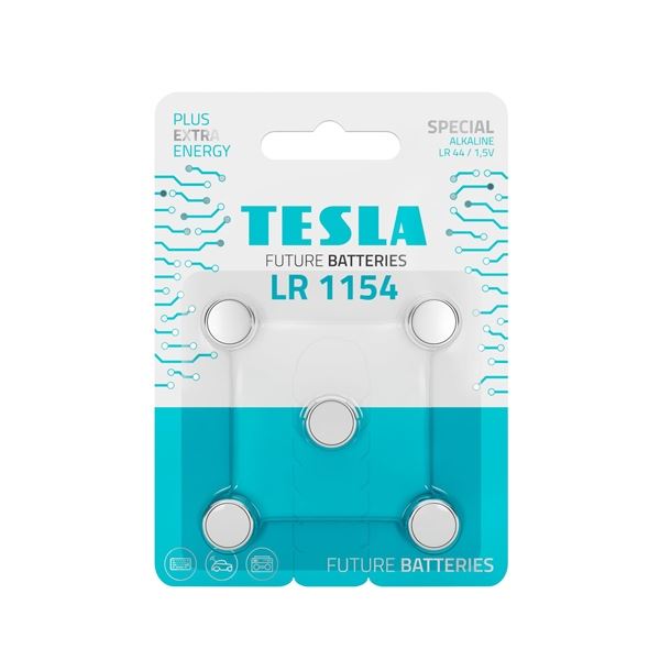 Tesla Knopfzellenbatterien - 3V, LR1154, LR44, 5 Stück