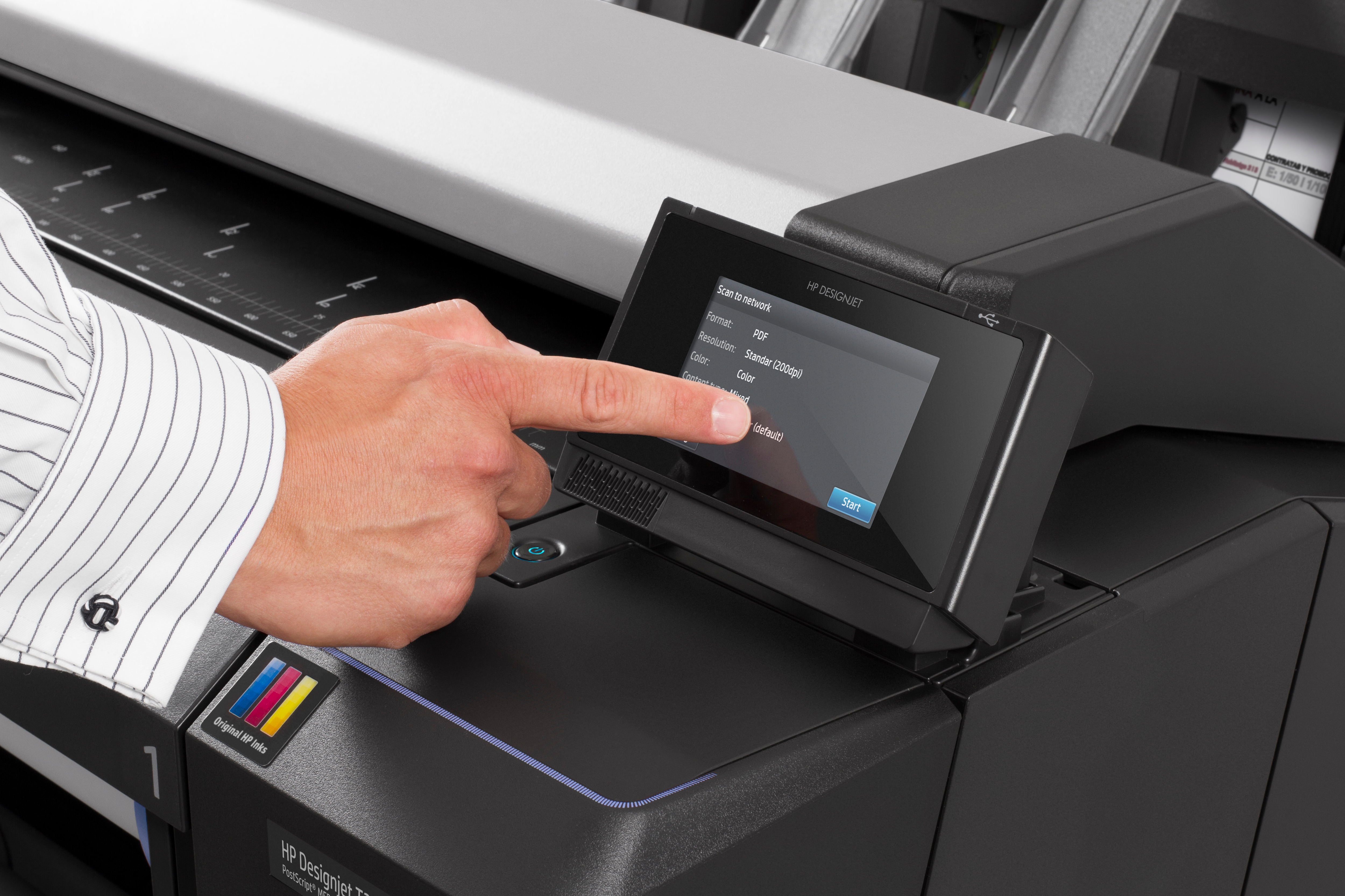 HP Designjet T2530 Großformatdrucker Thermal inkjet Farbe 2400 x 1200 DPI A0 (841 x 1189 mm) Eingebauter Ethernet-Anschluss