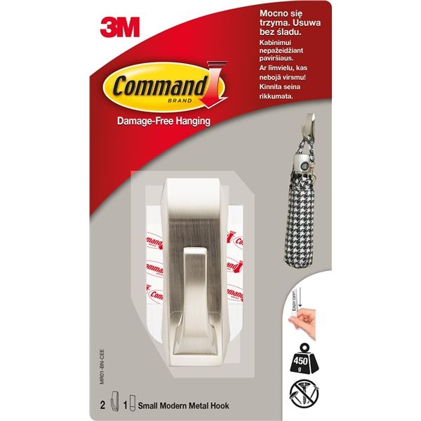Command™ Metallhaken - poliertes Aluminium
