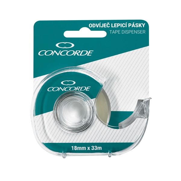 Klebeband mit Abwickler Concorde, 18 mm x 33 m