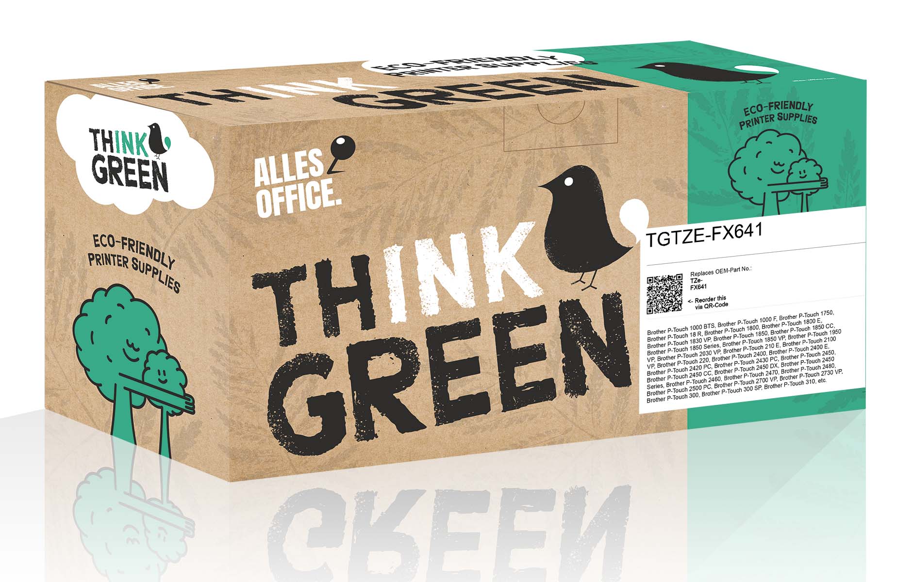 ThinkGreen Brother TZe-FX641 Farbband schwarz, gelb