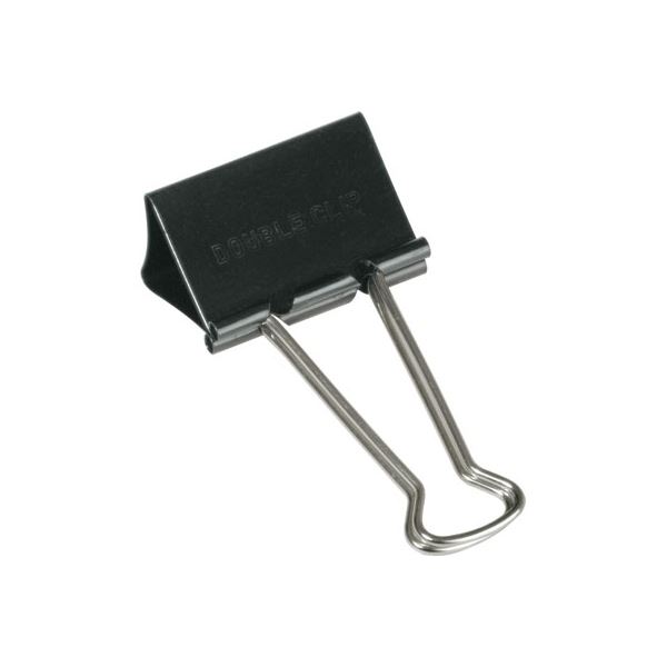 Metallklammern, 25 mm, schwarz, 12 Stück