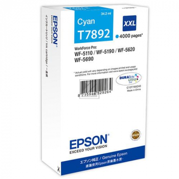 Epson Tintenpatrone cyan HC plus (C13T789240, T7892)