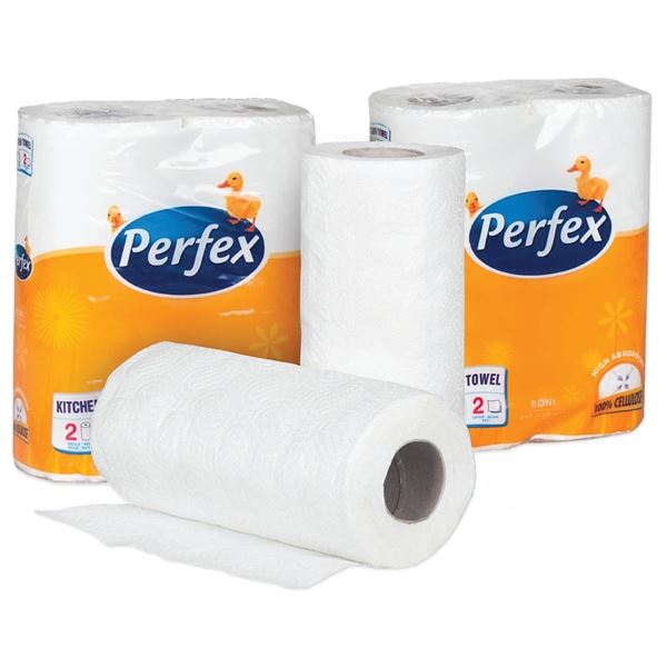 Küchentücher Perfex - 2lagig, weiß, 2 Stück