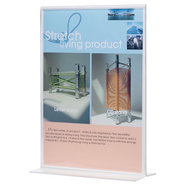 Präsentationsständer Q-Connect A5, T-Form Kunststoff