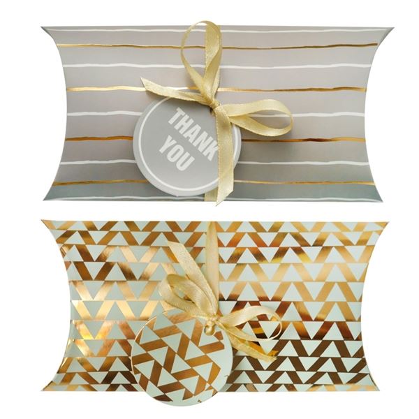 Geschenkkartons - 22 x 10 cm, mit Gold, 2 Stück