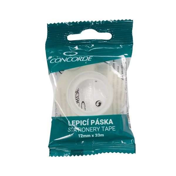 Klebeband Concorde 12 x 33 m, transparent, 1 Stk.