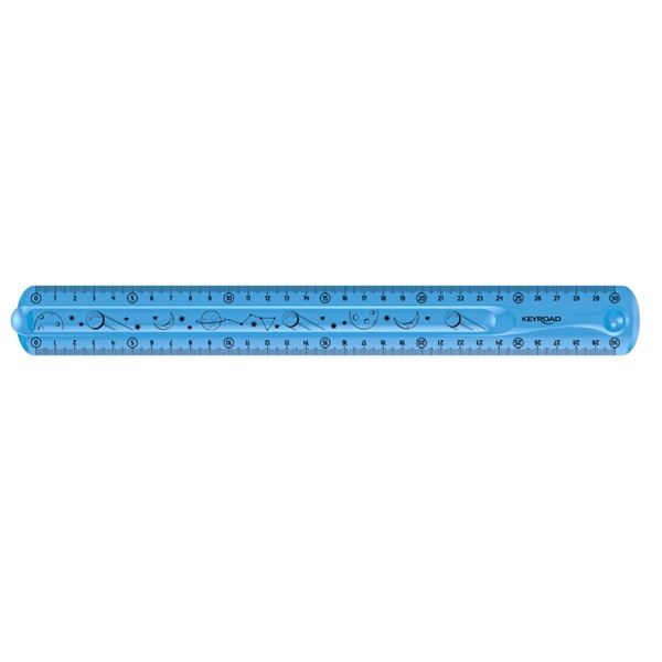 Lineal KEYROAD - 30cm, Flexi, sortiert