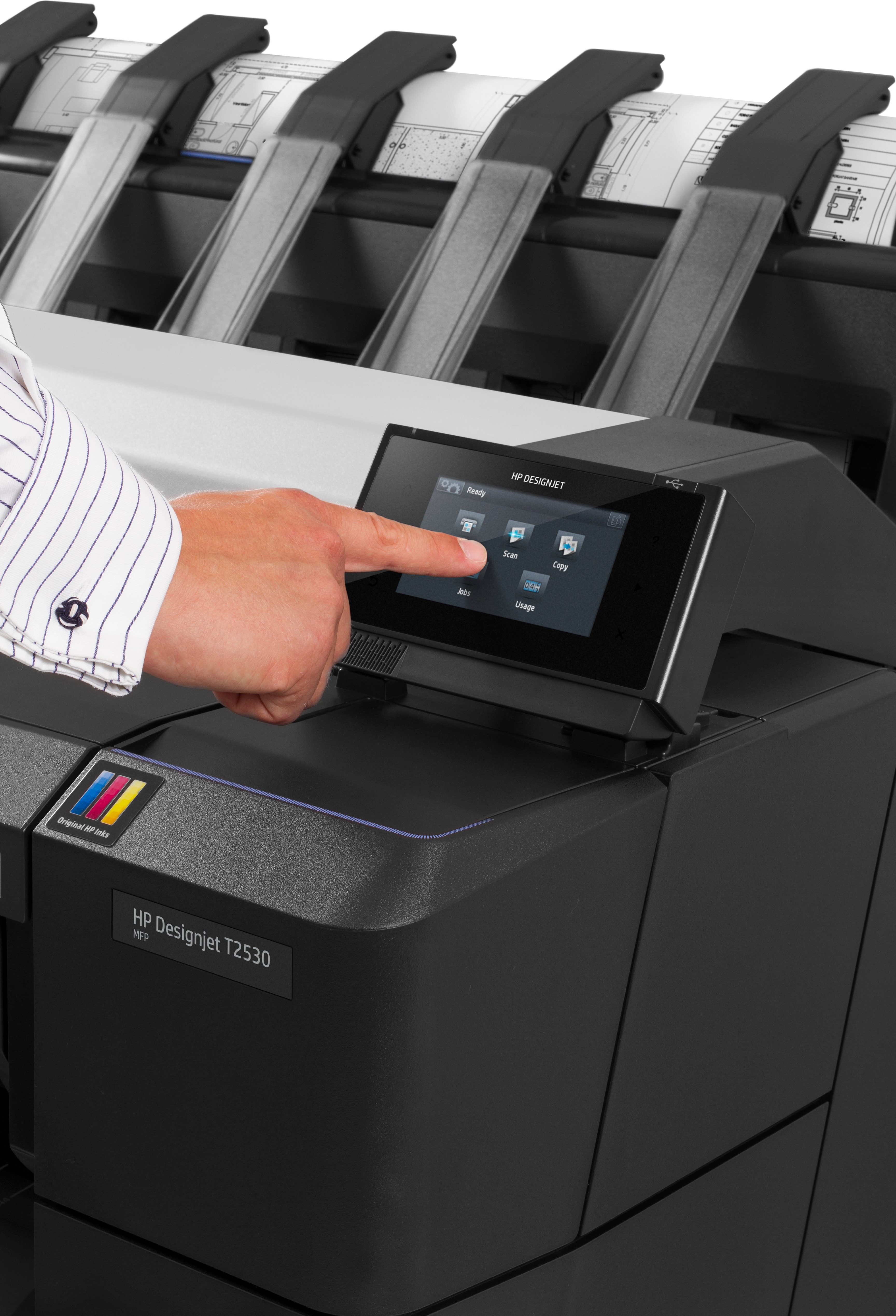 HP Designjet T2530 Großformatdrucker Thermal inkjet Farbe 2400 x 1200 DPI A0 (841 x 1189 mm) Eingebauter Ethernet-Anschluss