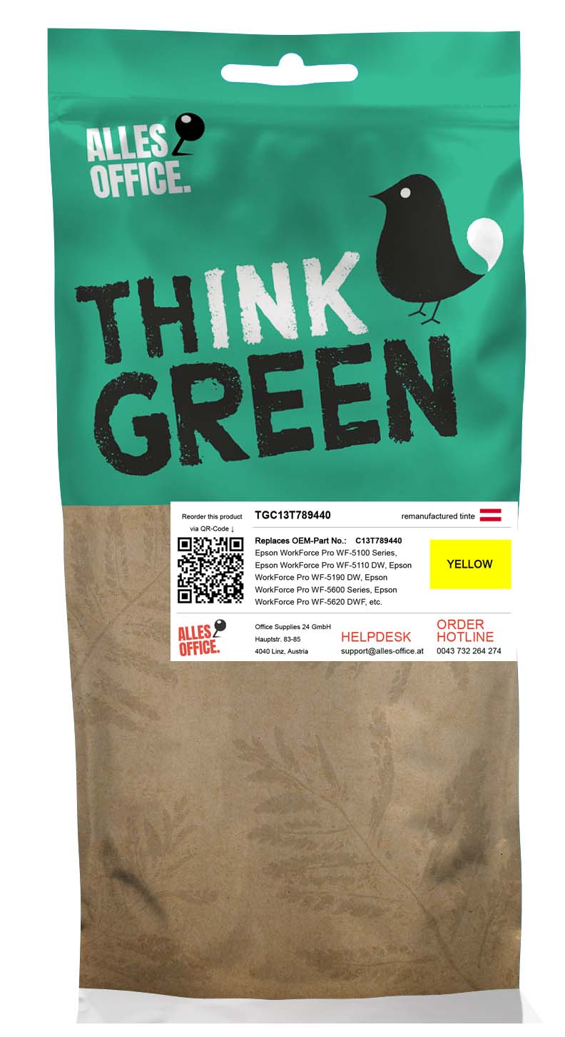 ThinkGreen Epson C13T789440 / T7894 Tinte gelb