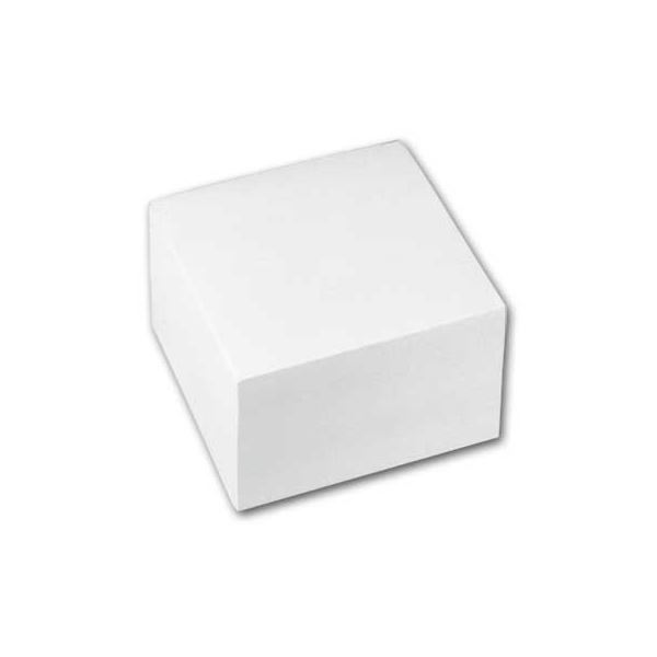 Geleimter Block, weiß, 9 x 9 x 5 cm