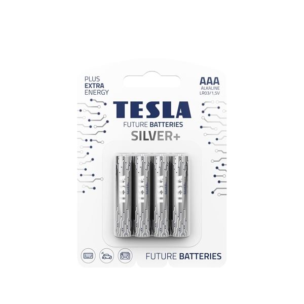 Alkalibatterien Tesla SILVER+ LR03, Typ AAA, 4 Stück