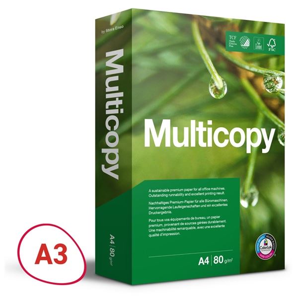 Kopierpapier A3 MultiCopy, 160 g, TCF, 250 Blatt