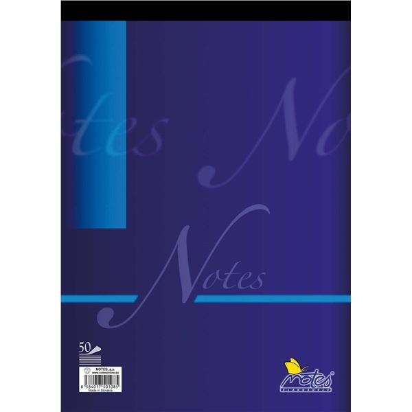 Notizblock, geklebt, A4, unbedruckt, weiß, 50 Blatt