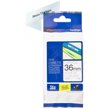 Brother Schriftbandkassette schwarz/transparent (TZE-161)