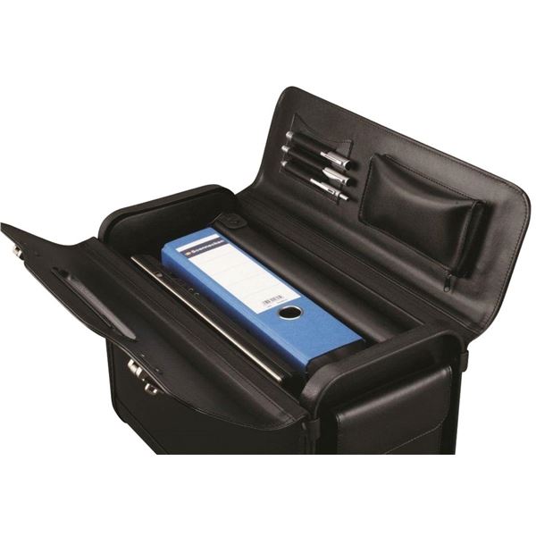 Pilotenkoffer Kunstl. schwarz ALASSIO 45028-70419 46x34x21cm