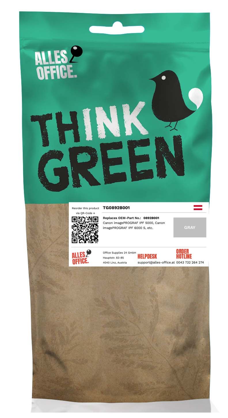 ThinkGreen Canon 0892B001 / PFI-101GY Tinte grau