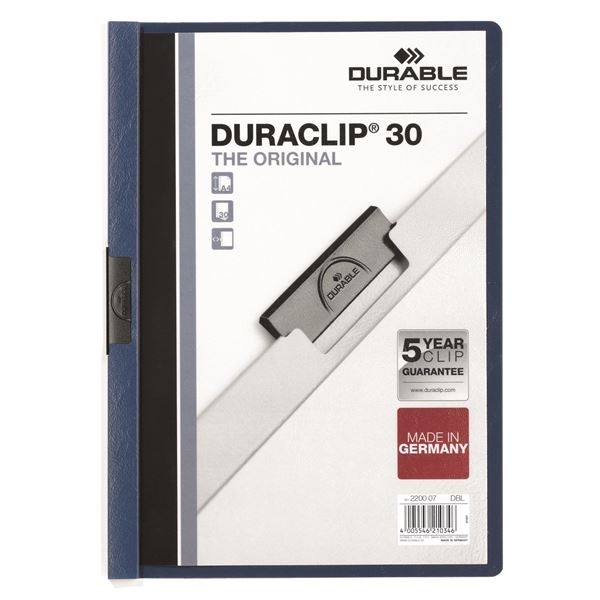Clip-Map A4 Duraclip d`blau DURABLE 2200 07