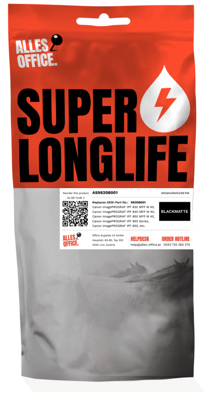 Superlonglife Canon 9820B001 / PFI-707MBK Tinte