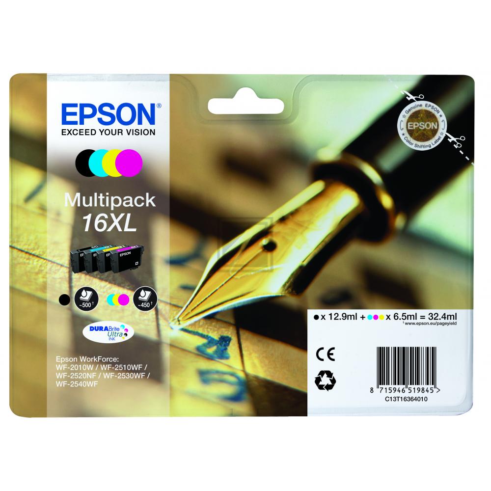 Original Epson C13T16364012 / 16XL Tinte schwarz, cyan, magenta, gelb