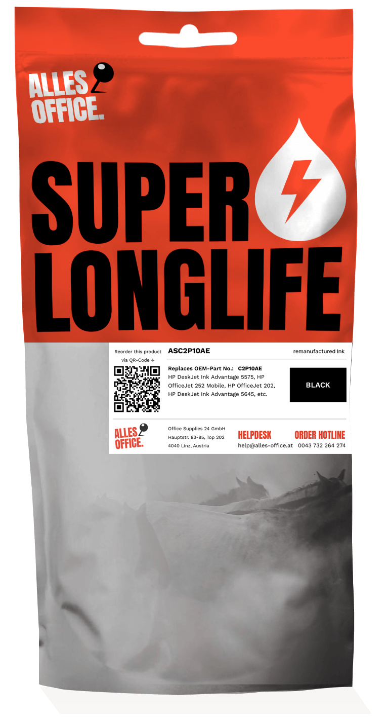 Superlonglife HP C2P10AE / 651 Tinte schwarz