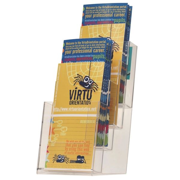 Q-Connect Präsentationsständer, 1/3 A4, vier Etagen