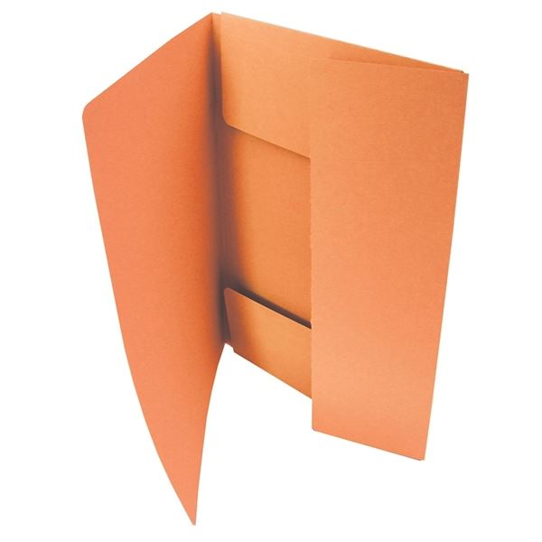 HIT Office A4 Papiermappen mit Klappen, orange, 50 Stück