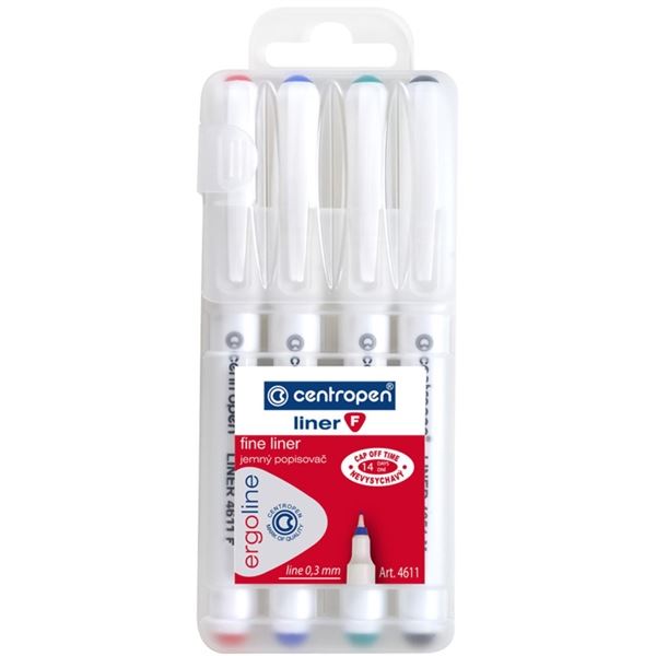 Liner ERGO Centropen 4611, 0,3 mm, Satz mit 4 Farben