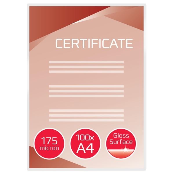 Laminiertaschen GBC, 2x175 mic, A4, glänzend, 100 Stück