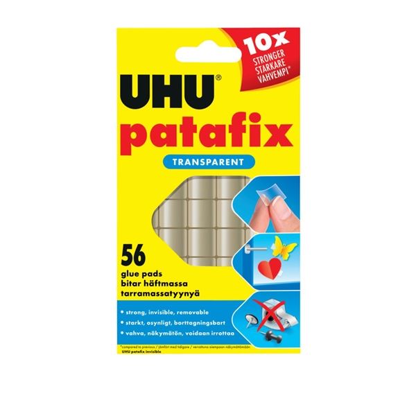 Haftgummi UHU patafix Invisible, 56 Stück