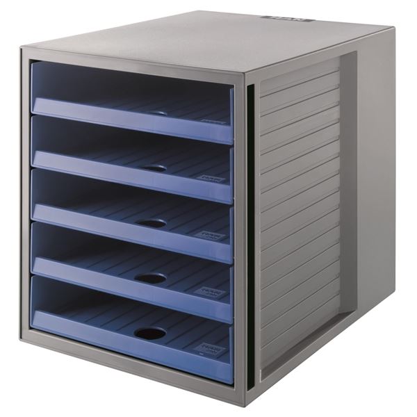 Schubladenbox HAN, ECO, 5 Schubladen, blau