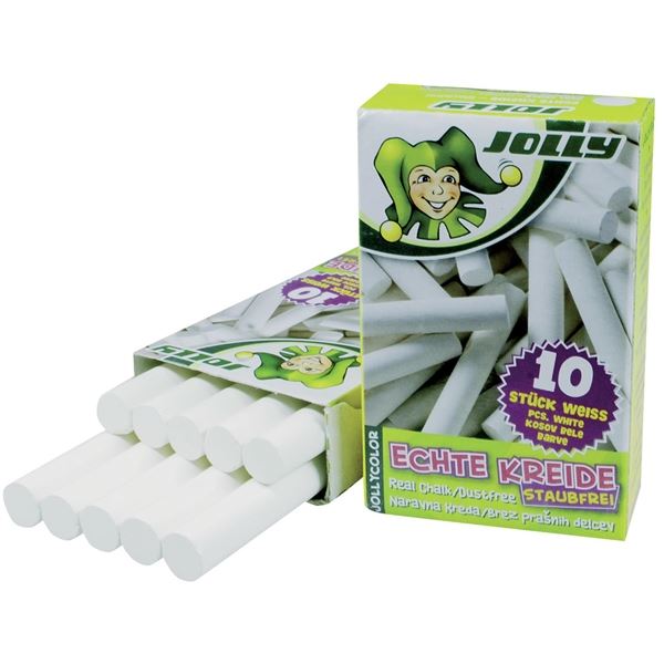 Schulkreiden Jolly, weiß, 10 Stück