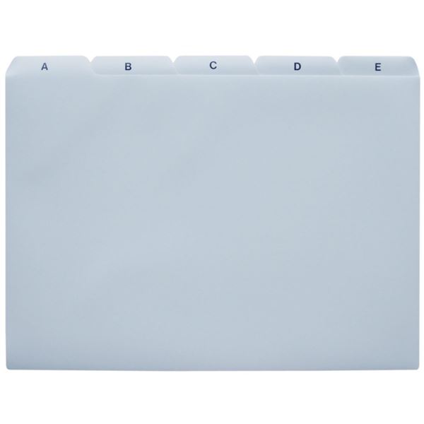 Kartei A4, dickes PVC, bedruckt A-Z, 25-teilig, grau